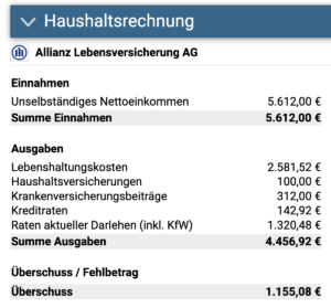 haushaltsrechnung einnahmen ausgaben