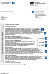 muster renteninformation