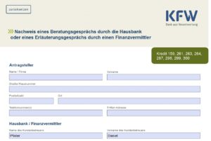 Nachweis Beratungsgespräch