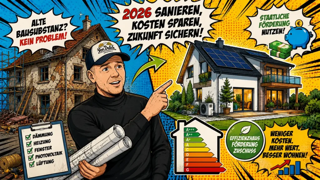 Sanierung finanzieren 2026: KfW 261 Förderung & Tipps